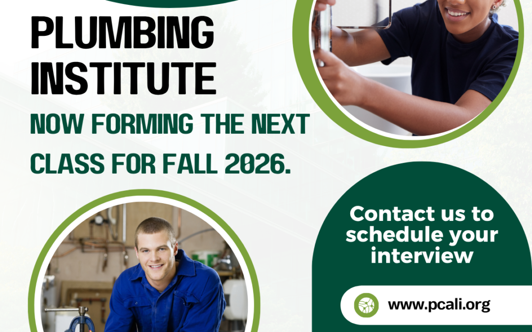 Enrollment Now Open for Next Class at PCALI Plumbing Institute